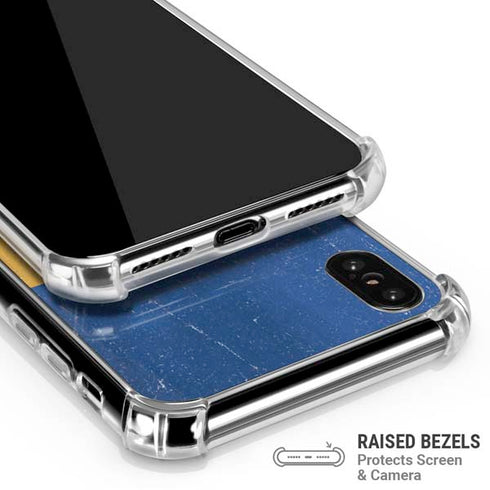 Barbados Flag Distressed iPhone X/XS Clear Case